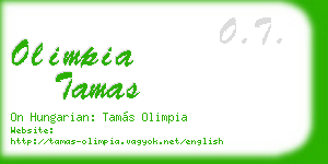 olimpia tamas business card