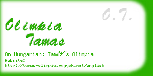 olimpia tamas business card